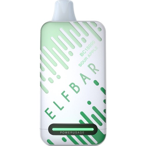 Электронная сигарета Ельф Бар BC 18000 затяжек Кислое яблоко (Sour Apple)