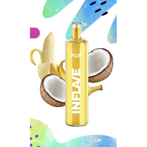 Электронная сигарета Inflave Plus 2200 затяжек Банан Кокос