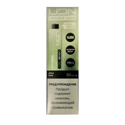 Электронная сигарета UDN BAR 14000 Яблоко Груша