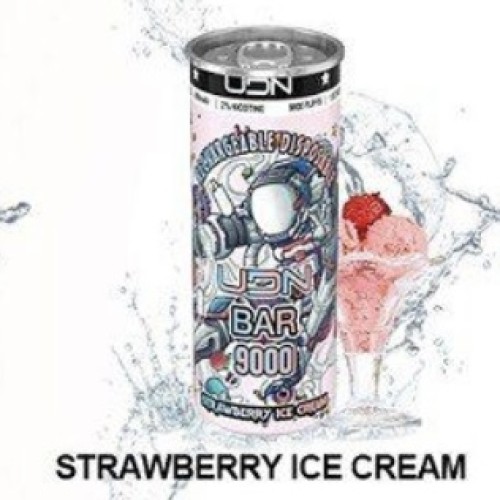 Электронная сигарета UDN BAR 9000 Strawberry Ice Cream (УДН Бар Клубничное Мороженое)