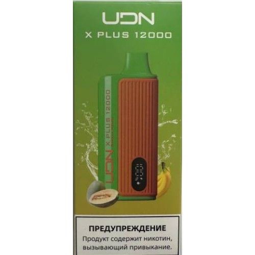 Электронная сигарета UDN X Plus 12000 Банан Дыня