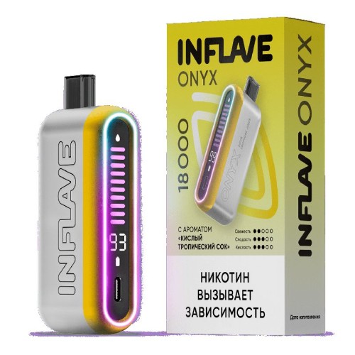 INFLAVE ONYX 18000 затяжек Кислый тропический сок