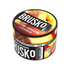 Табак для кальяна Brusko Medium 50 гр (Персик с бананом и клубникой)